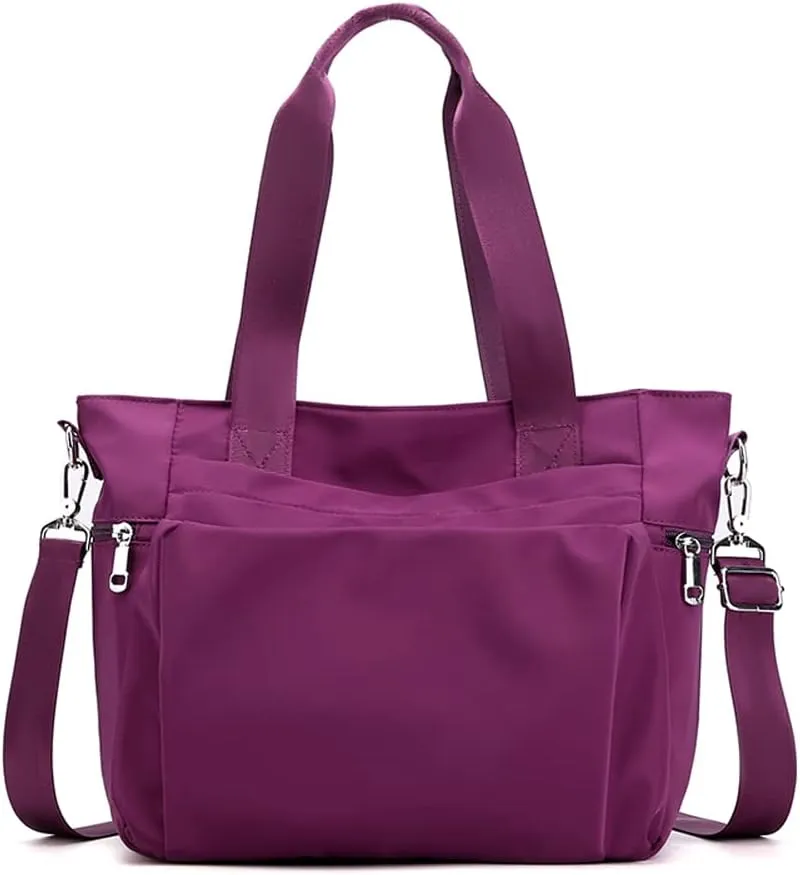 Women Nylon Tote Bag Water resistant Multi-function Shoulder Handbag Light Travel Messenger Bags
