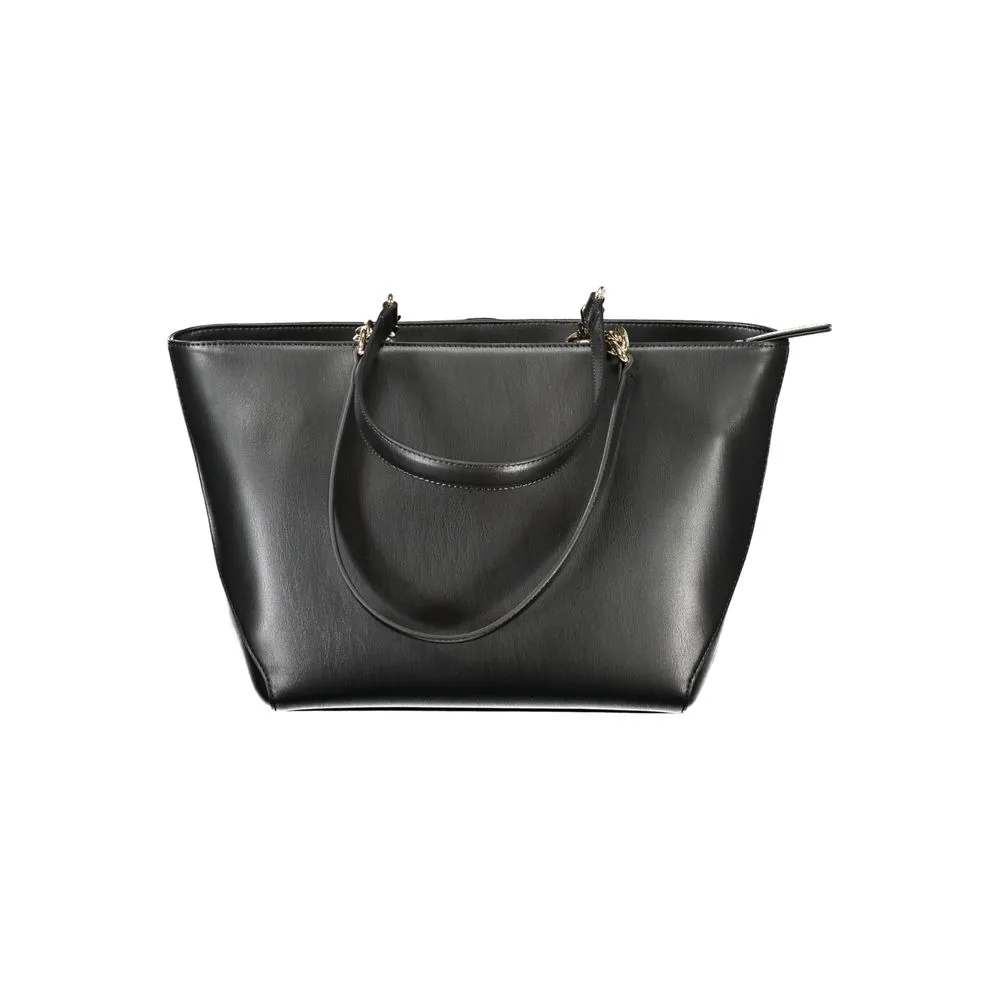 Women Practical Tommy Handbag Black Hilfiger High-security Polyethylene