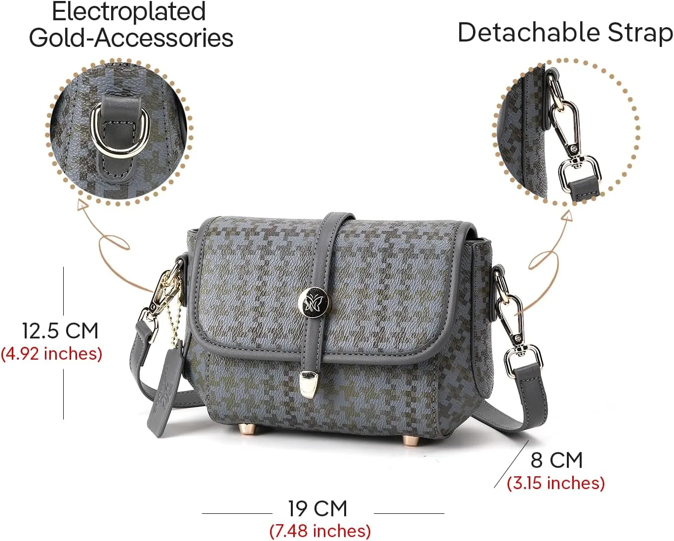 Women Tote Bag - PVC Mini Shoulder Bag for Women Lightweight Purse, Crossbody Shoulder Bag with Adjustable Strap