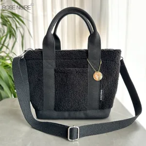 Women's Classy Teddy Plush Portable Lunch Shoulder Bags
