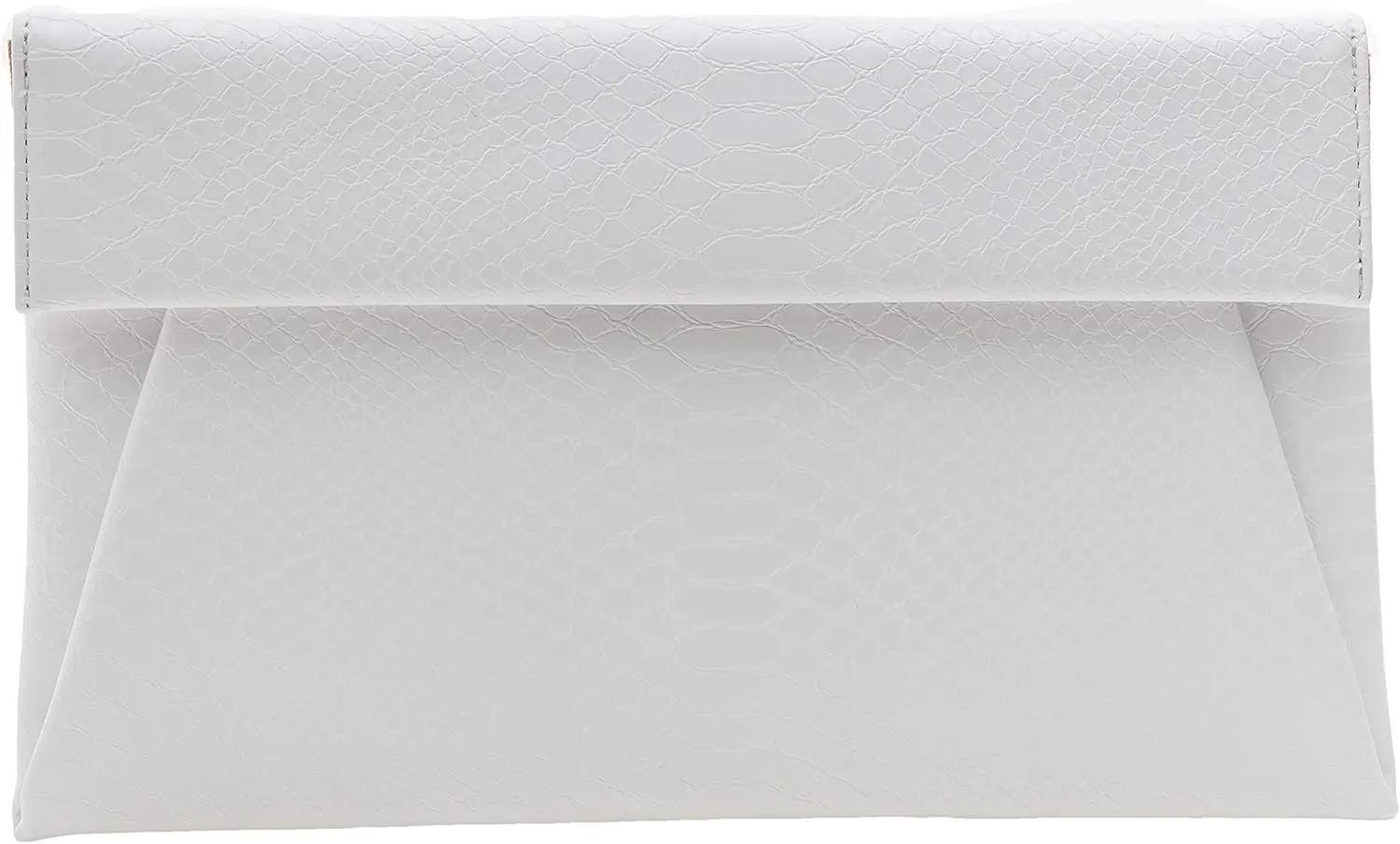 Women's Clutch Purse Bags - Flat Envelope Faux Croc Leather Crossbody Evening Party Wedding Handbag with Chain Strap