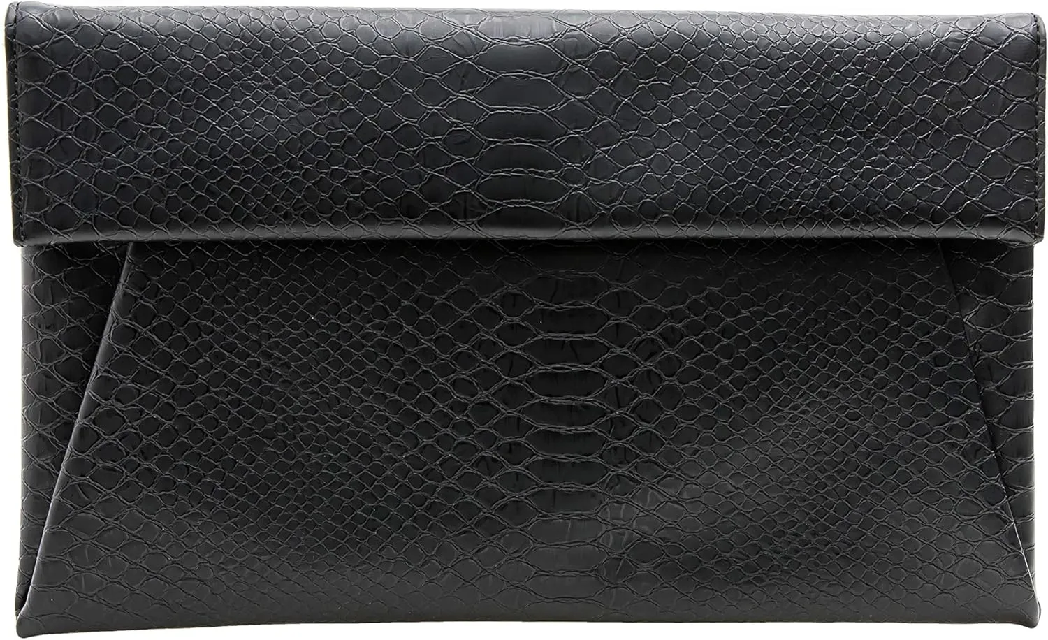 Women's Clutch Purse Bags - Flat Envelope Faux Croc Leather Crossbody Evening Party Wedding Handbag with Chain Strap