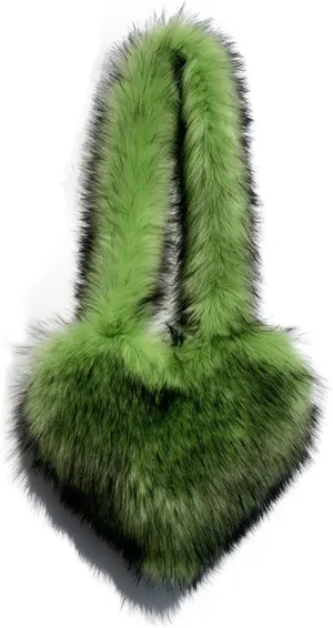 Womens' Faux Fur Love Messenger Shoulder Bag Satchel Design