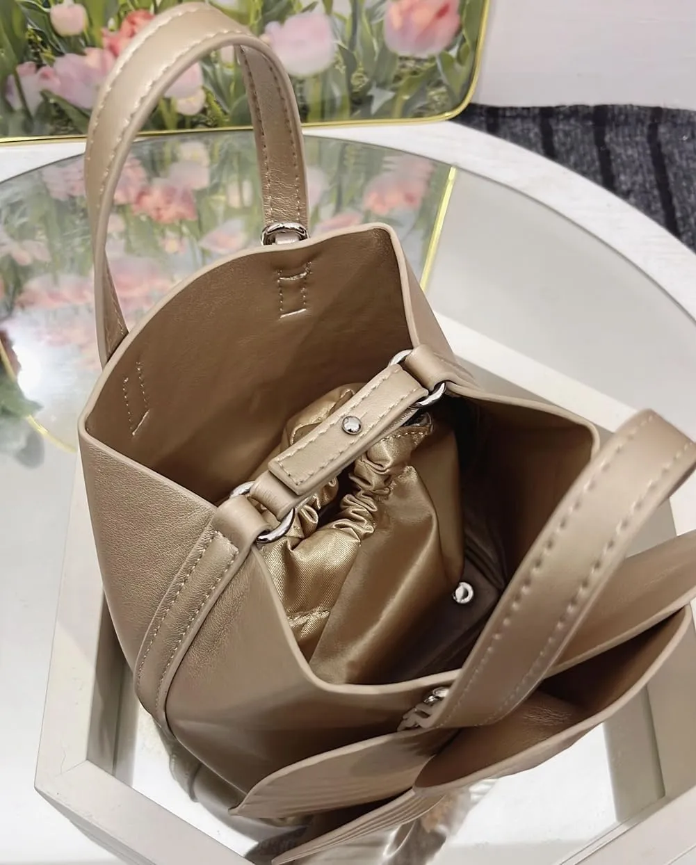 Women's Floral Clutch Purse PU Leather Flower Evening Bags Party Prom Handbag Wedding Crossbody Bucket Purse