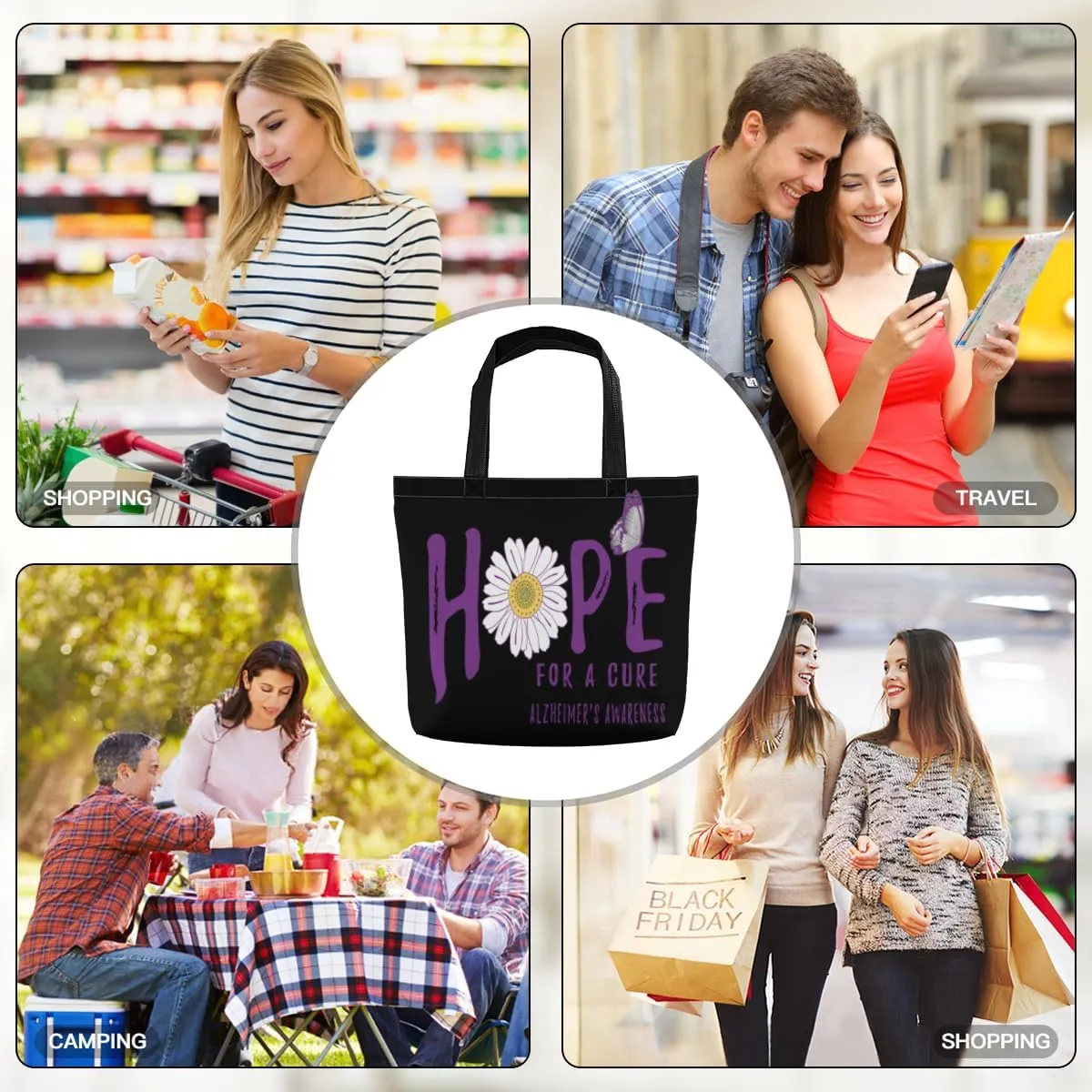 Women's Men Large Kitchen Reusable Grocery Bags Shoulder Bags With Zipper Beach Shopping Bag for Outdoors