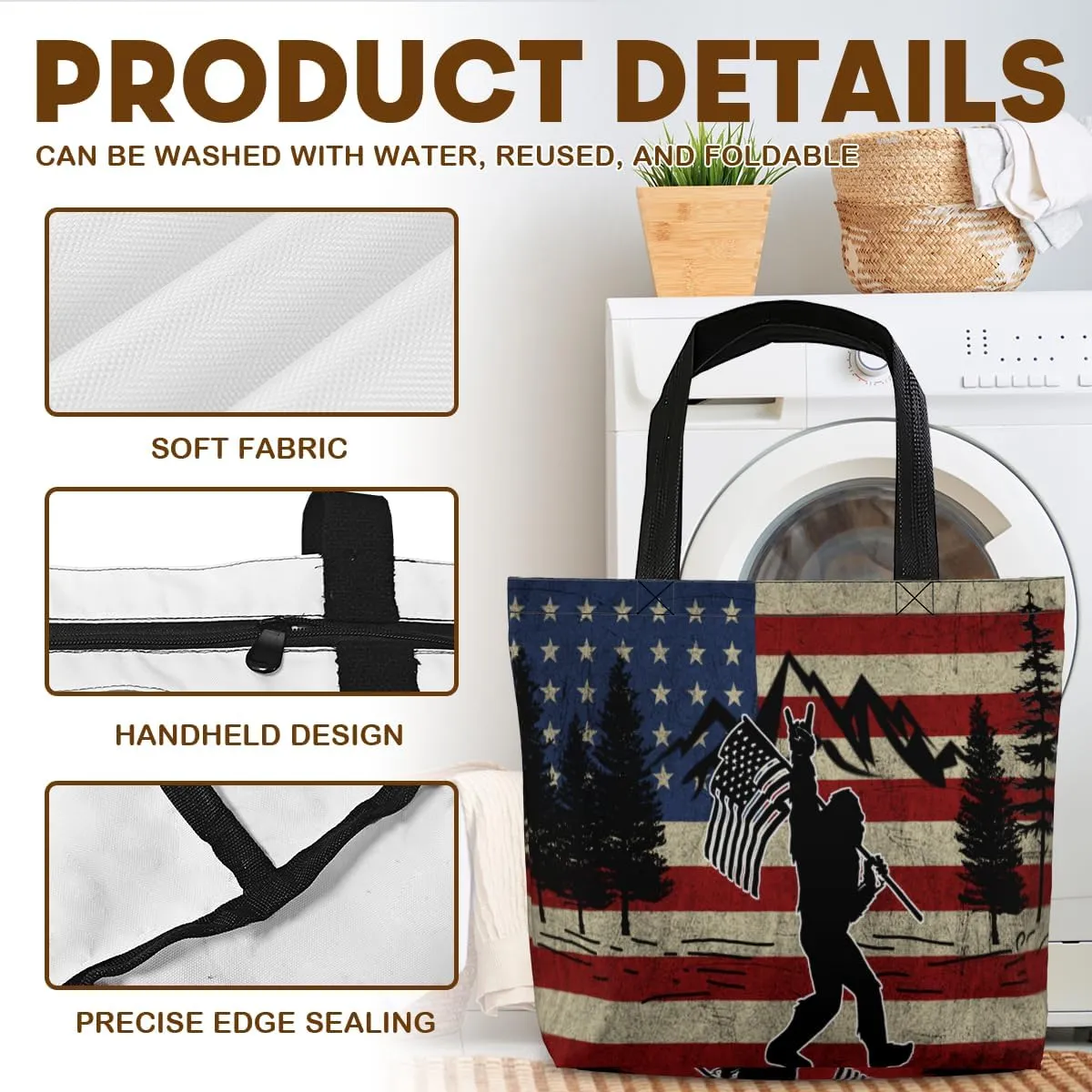 Women's Men Large Kitchen Reusable Grocery Bags Shoulder Bags With Zipper Beach Shopping Bag for Outdoors