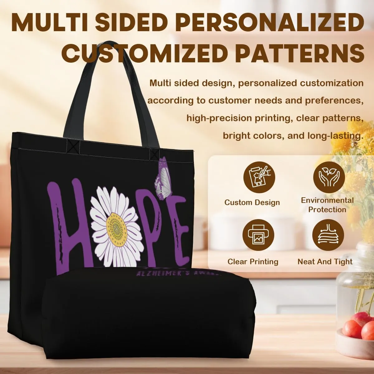 Women's Men Large Kitchen Reusable Grocery Bags Shoulder Bags With Zipper Beach Shopping Bag for Outdoors