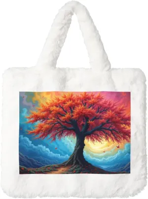 Women's Shoulder Handbags Fluffy Tote Bag Fashion Shoulder Bag for Women