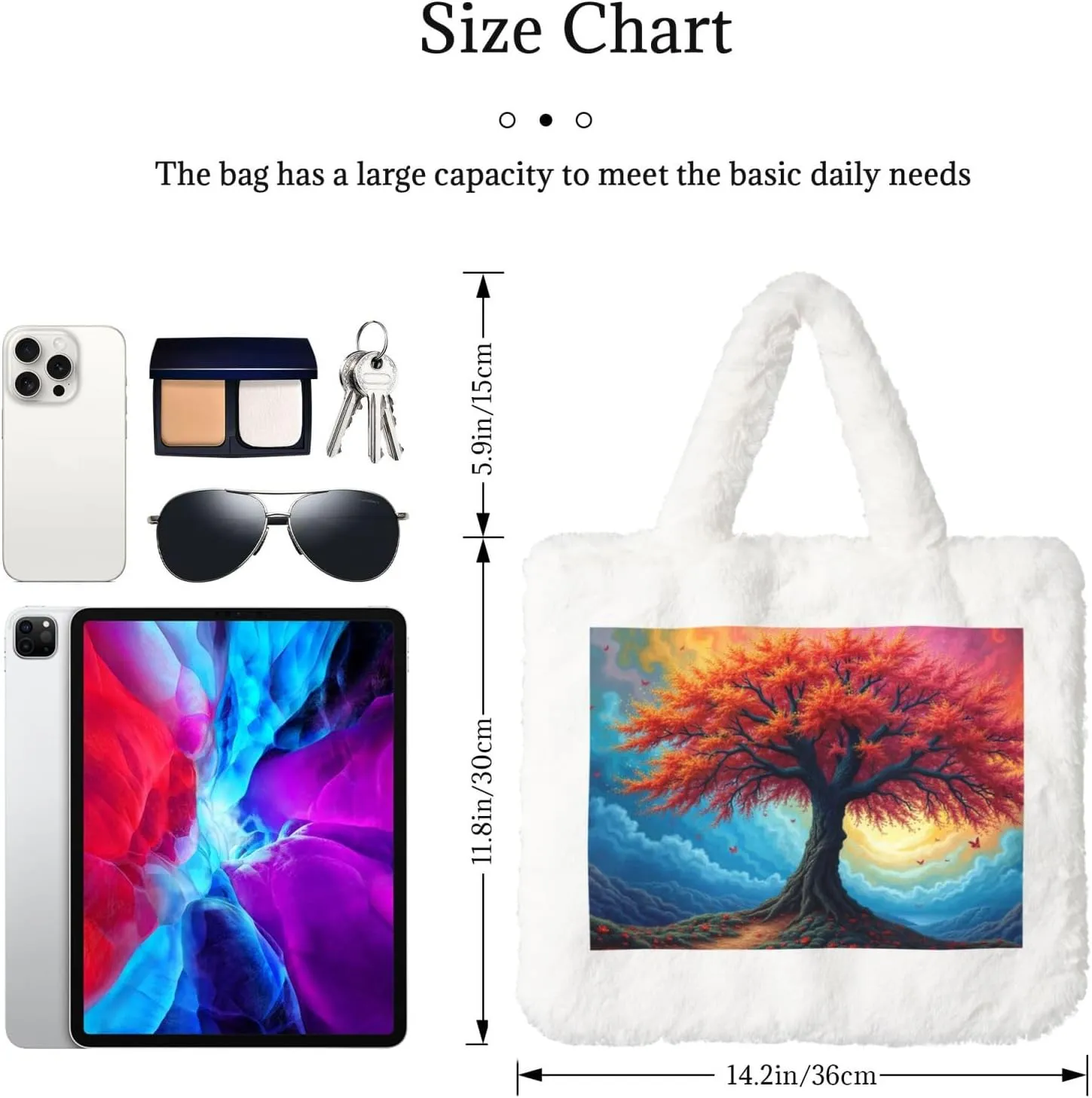 Women's Shoulder Handbags Fluffy Tote Bag Fashion Shoulder Bag for Women