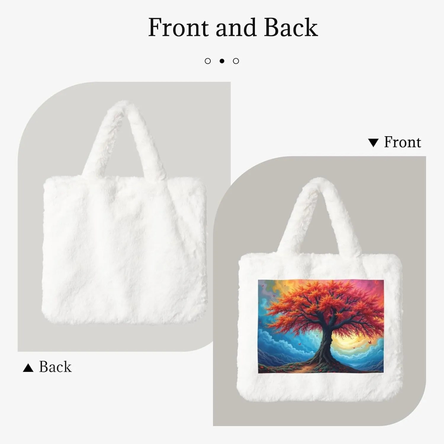 Women's Shoulder Handbags Fluffy Tote Bag Fashion Shoulder Bag for Women