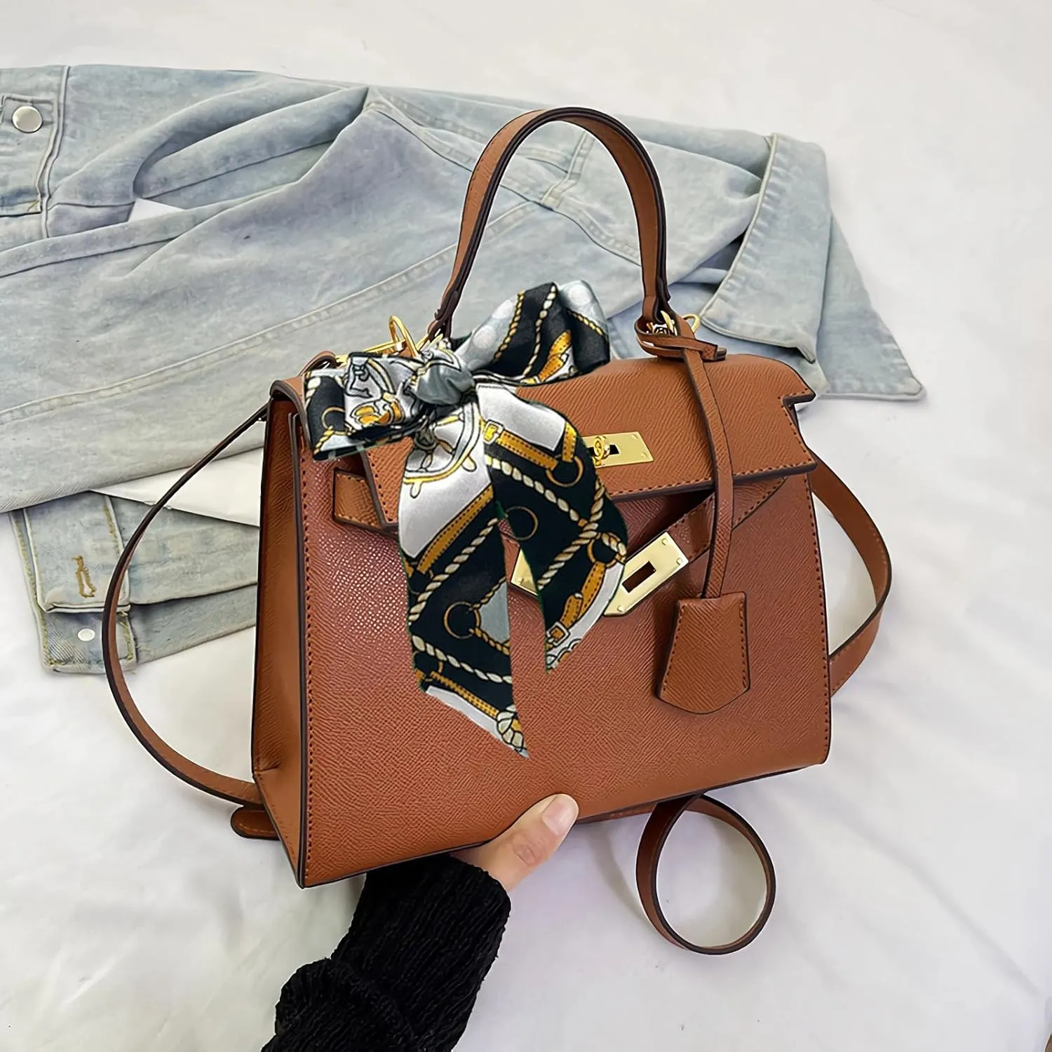 Women's Simple Underarm Purses PU Handbags Adjustable Strap Shoulder Bag and Crossbody Bags