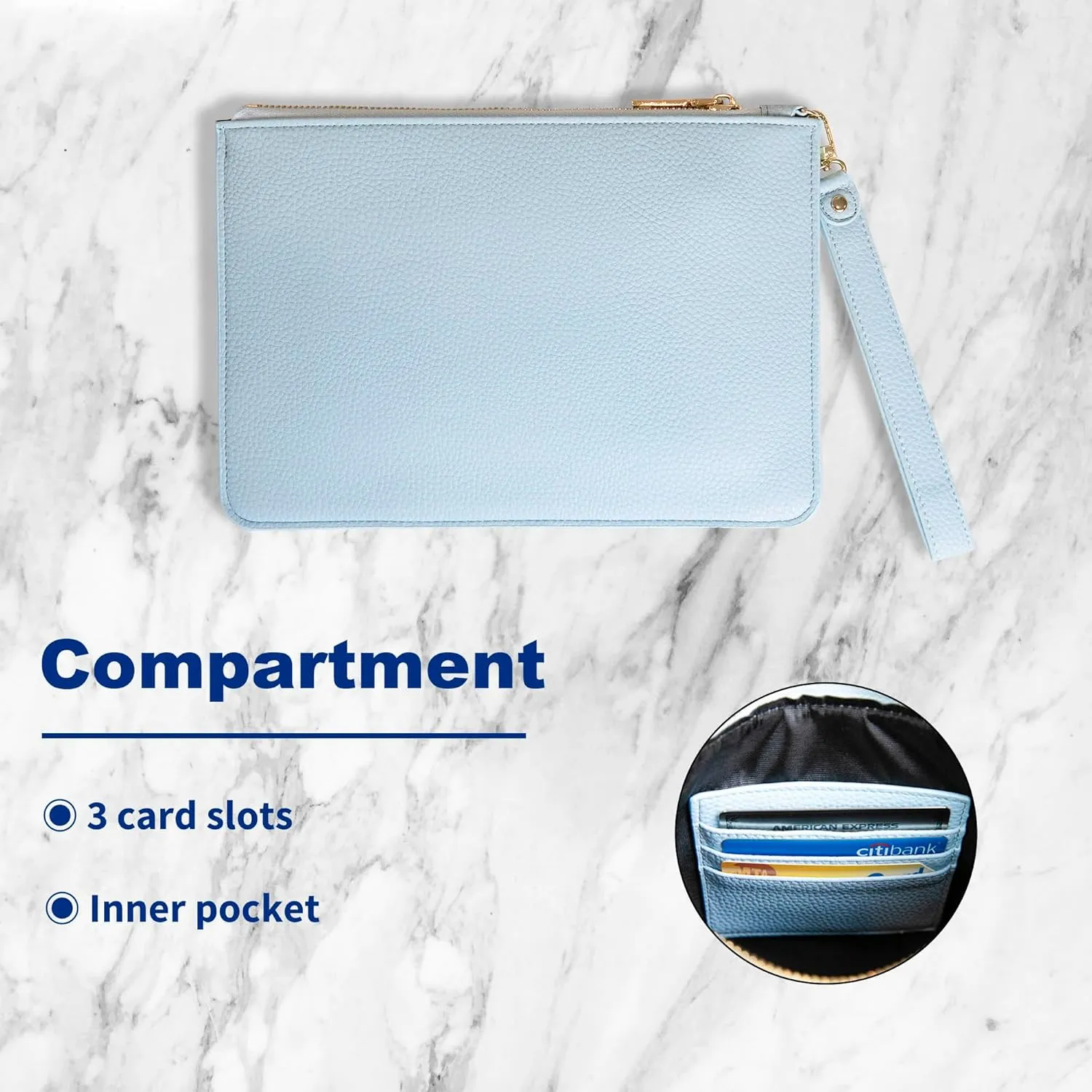 Women's Wristlet Handbag, Clutch Purse, Wristlet Wallet, Travel Organizer, Organizer Clutch, Wristlet Clutch