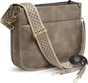 WOOMADA Hobo Handbag for Women Vegan Leather Crossbody Bags Trendy Shoulder Bag with 2 Adjustable Strap