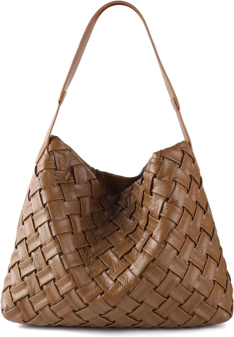 Woven Bag for Women, Vegan Leather Tote Bag, Retro Handbag Purse, Handmade Large Summer Beach Shoulder Bags