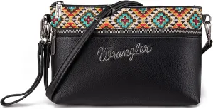 Wrangler Western Cowhide Crossbody Bags for Women Clutch Wristlet Purse