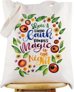 WZMPA Bruce Fans Tote Bag Singer Lyric Gift Show A Little Faith There'S Magic In The Night Thunder Road Shoulder Bag