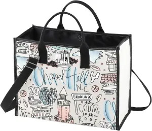 WZMPA Chapel Hill North Carolina Travel Tote Bag - Chapel Hill Souvenir Gift Reusable Grocery Bag