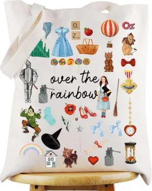 WZMPA Dorothy Gale Tote Bag Scarecrow ＆Tin Man Fans Gift Over The Rainbow Dorothy Shoulder Bag Cowardly Lion Merchandise