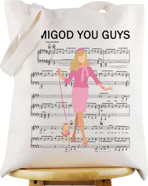 WZMPA Elle Woods Tote Bag Elle Musical Lover Gift Omigod You Guys Elle Woods Reusable Grocery Bag Theater Drama Merchandise