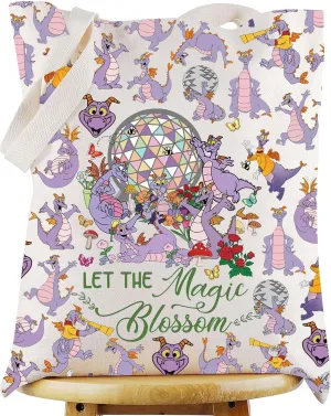 WZMPA Figment Dragon Tote Bag Figment Fans Gift Figment Reusable Grocery Bag