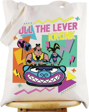 WZMPA Funny Kronk & YzmaTote Bag Villain Yzma Fans Gift Pull The Lever Yzma Shoulder Bag For Movie Fans