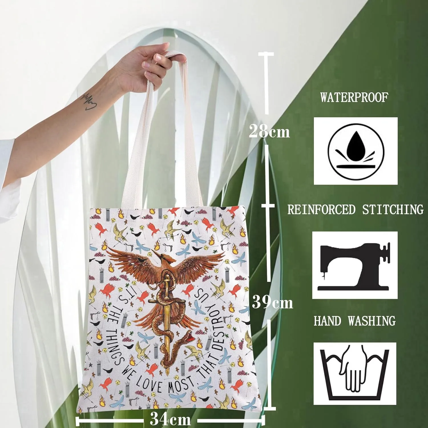 WZMPA Game Inspired Tote Bag Gamer Gift It's The Things We Love The Most Game Lover Shoulder Bag