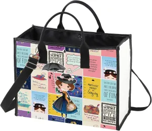 WZMPA Mary Tote Bag Mary Fans Gift Practically Perfect In Every Way Reusable Grocery Bag Theater Drama Merchandise