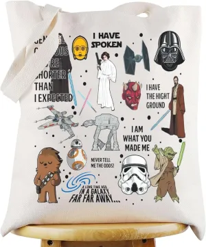 WZMPA Movie Tote Bag Helmets Inspired Gift Clone Reusable Grocery Bag Cartoon Movie Lover Merchandise