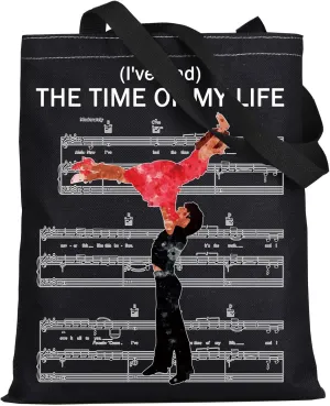 WZMPA Musical Tote Bag Frances And Johnny Fans Gift I'Ve Had The Time Of My Life 80S Movie Shoulder Bag