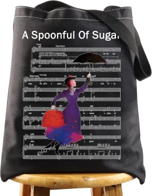 WZMPA Musical Tote Bag Musical Gift Theater Drama Shoulder Bag Theater Merchandise