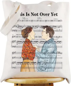 WZMPA Musical Tote Bag Theater Drama Gift This Is Not Over Yet Reusable Grocery Bag Theatre Merchandise