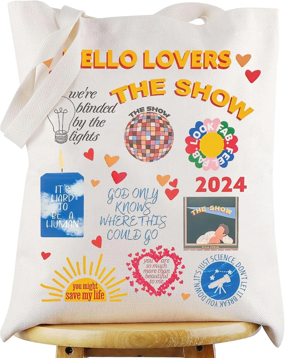 WZMPA Singer Album Show Tote Bag - Lyrics Gift, Concert Reusable Grocery Bag, Merchandise