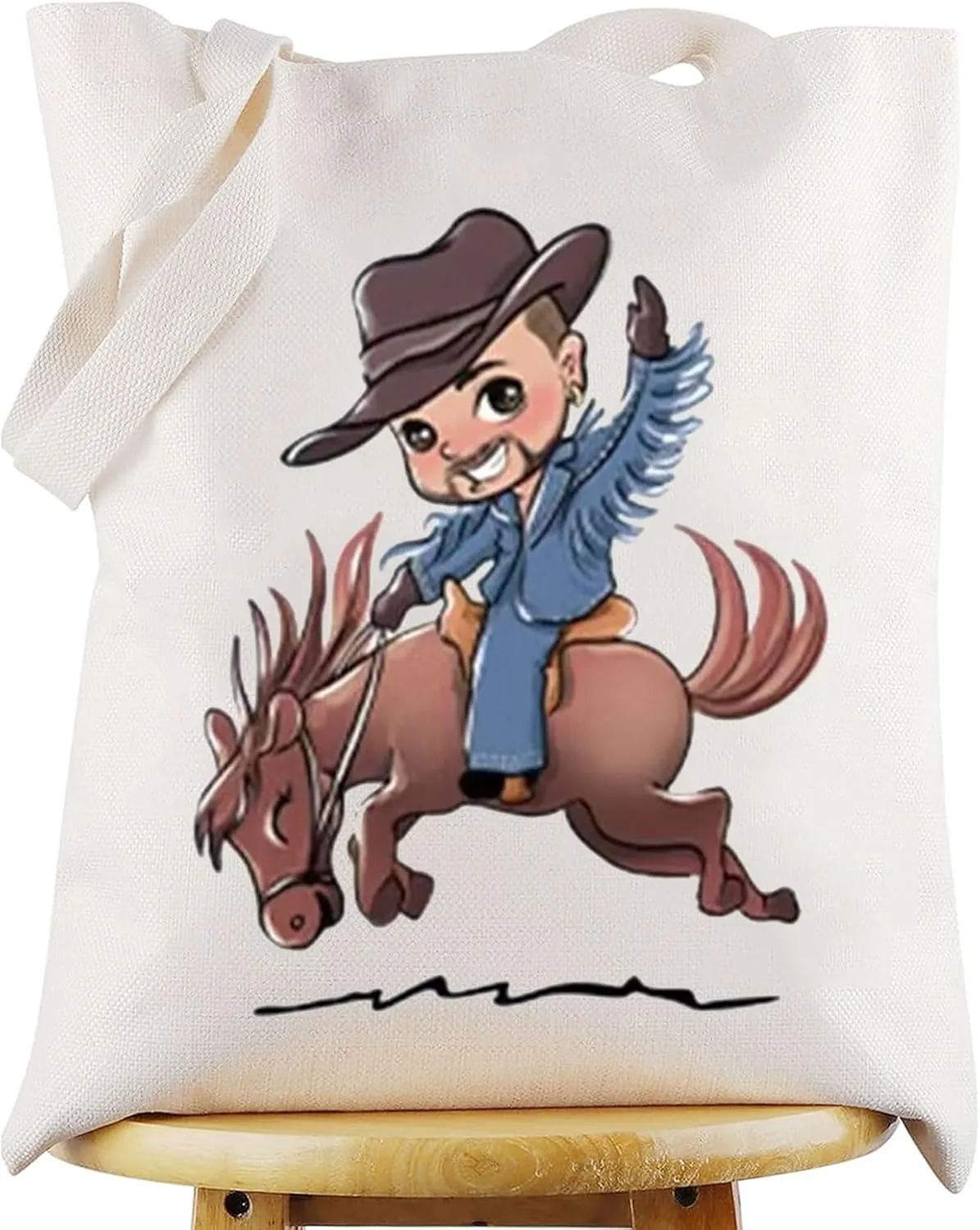 WZMPA Singer Album Tote Bag Latin Fans Gift Singer Lyric Shoulder Bag Singer Musical Merchandise