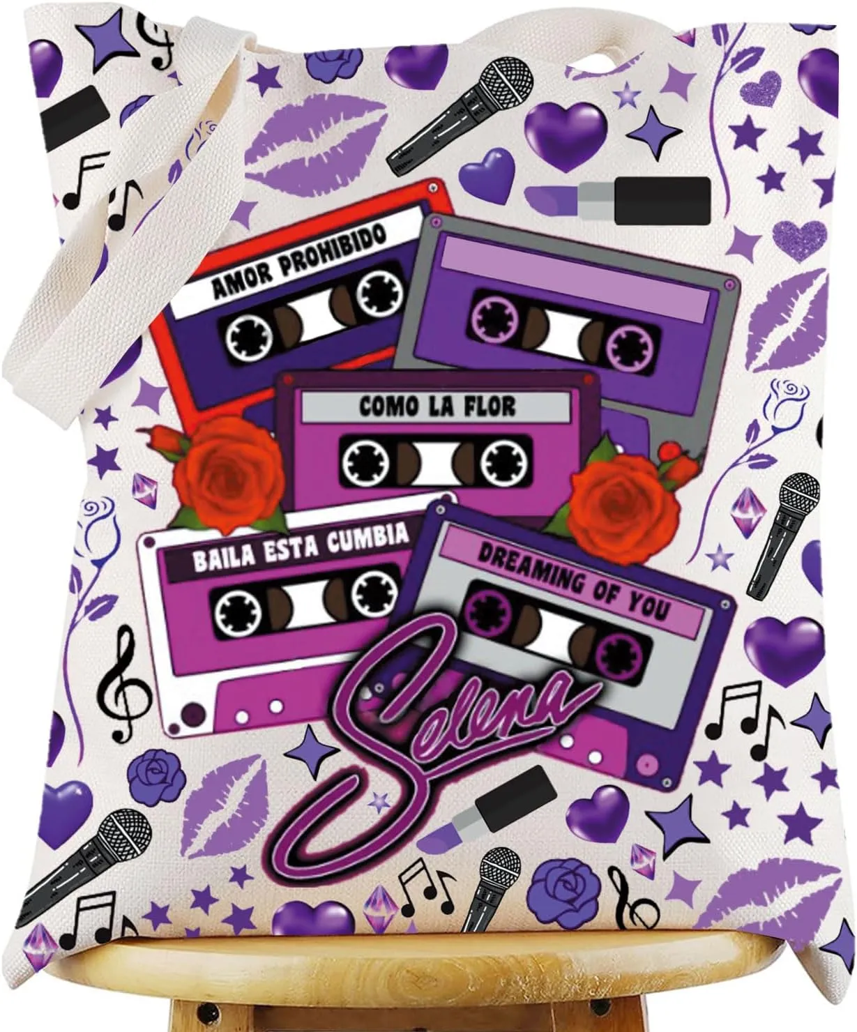 WZMPA Singer Album Tote Bag Singer Fans Gift Singer Lyric Reusable Grocery Bag Singer Merchandise