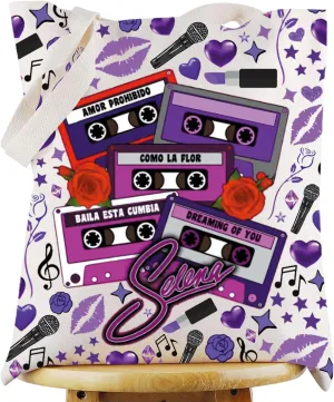WZMPA Singer Album Tote Bag Singer Fans Gift Singer Lyric Reusable Grocery Bag Singer Merchandise