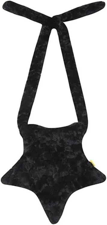 Y2K Furry Purse Star Shaped Heart-shaped Shoulder Bag Faux Fur Pentagram Handbag Fluffy Tote Plush Bag for Women