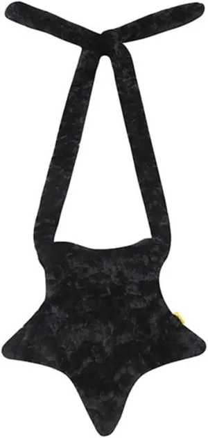 Y2K Furry Purse Star Shaped Heart-shaped Shoulder Bag Faux Fur Pentagram Handbag Fluffy Tote Plush Bag for Women