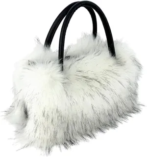 Y2k Purse Hobo Bags for Women Faux Fur Purse Large Capacity Tote Bag Women's Top-handle Handbags Satchel Crossbody Bag