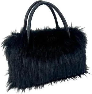 Y2k Purse Hobo Bags for Women Faux Fur Purse Large Capacity Tote Bag Women's Top-handle Handbags Satchel Crossbody Bag