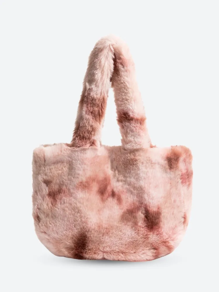 Y2K Tie Dye Faux Fur Fluffy Bag