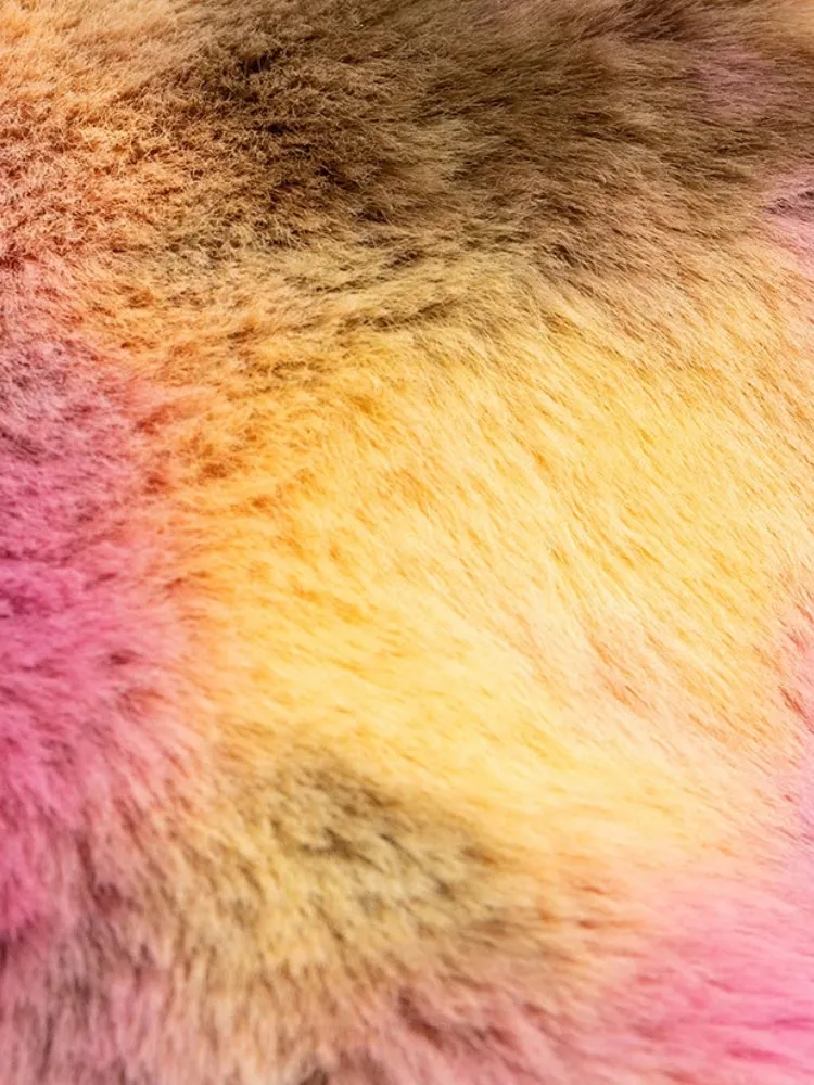 Y2K Tie Dye Faux Fur Fluffy Bag