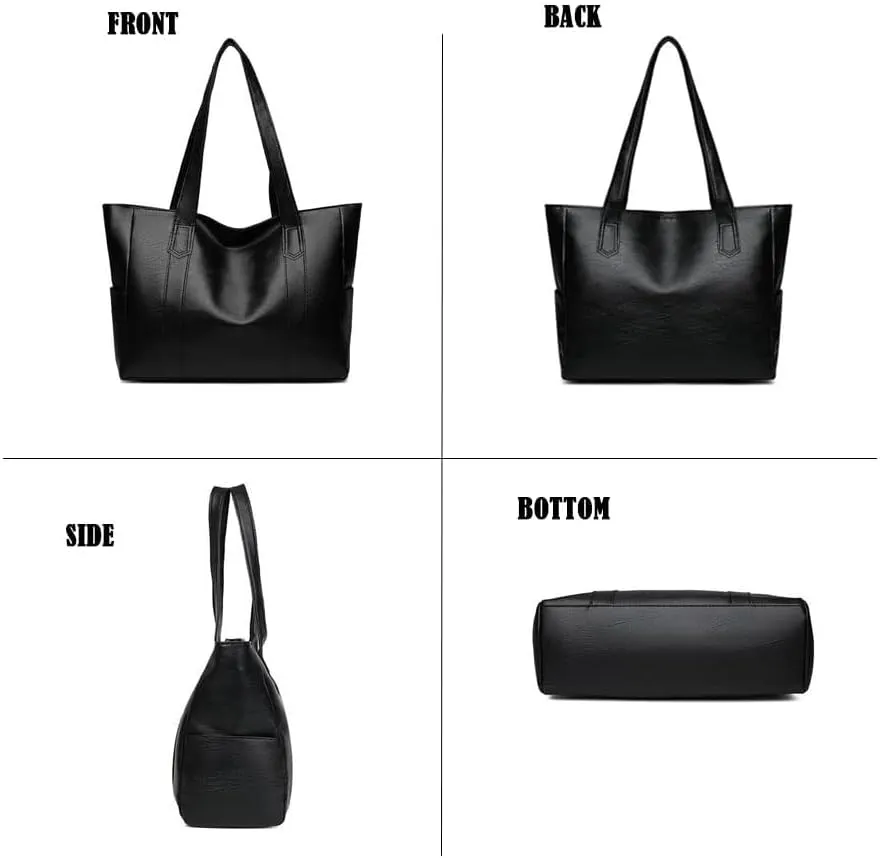 YXQSED Tote Bags for Women's PU Leather Big Purses and handbags ladies Waterproof Big Shoulder Bag