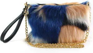 ZOSCGJMY Evening Faux Fur Handbags for Women Furry Fluffy Fuzzy Bags Purse Crossbody Shoulder Strap
