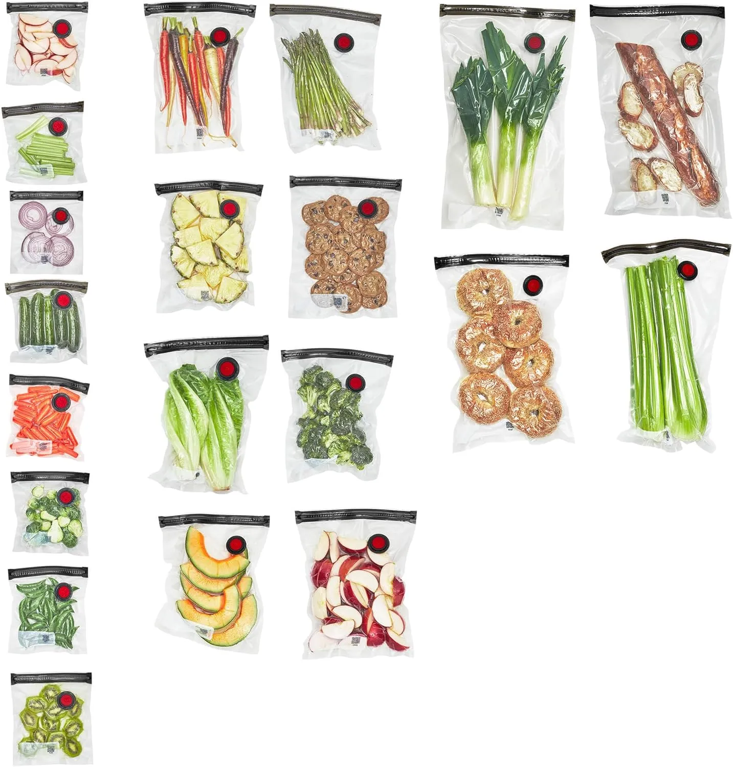ZWILLING Fresh & Save 20-Piece Vacuum Sealer Bags, Sous Vide Bags - Assorted Sizes